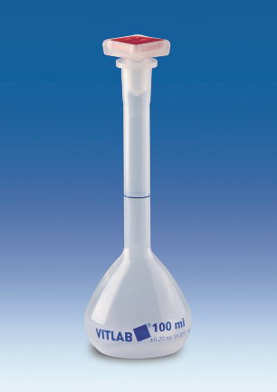 Volumetric flasks, PP, Class B with NS stoppers, PP